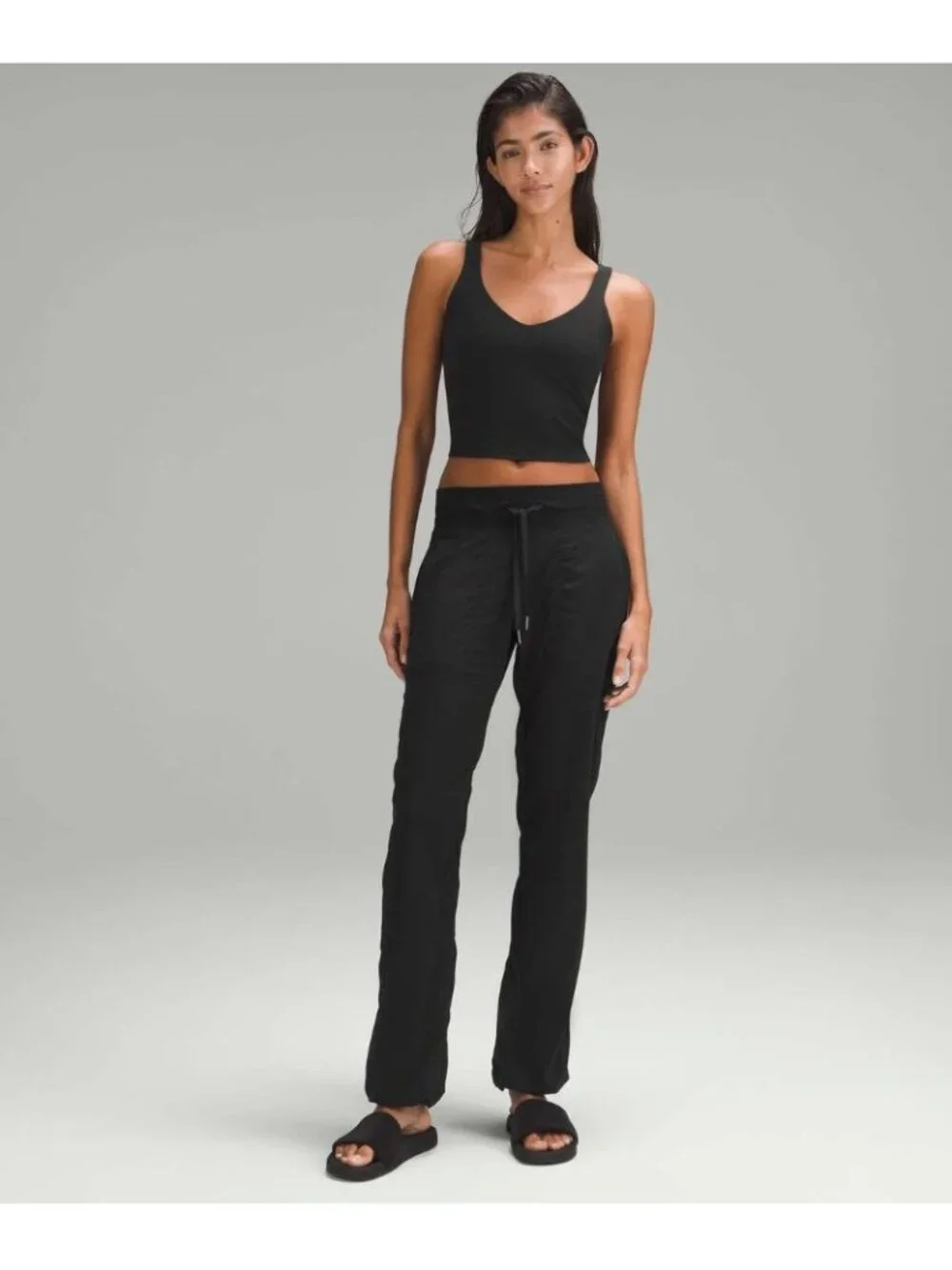 lululemon Align Tank Top Black Size 6 Nulu Built In Bra Yoga LW1DTWS
